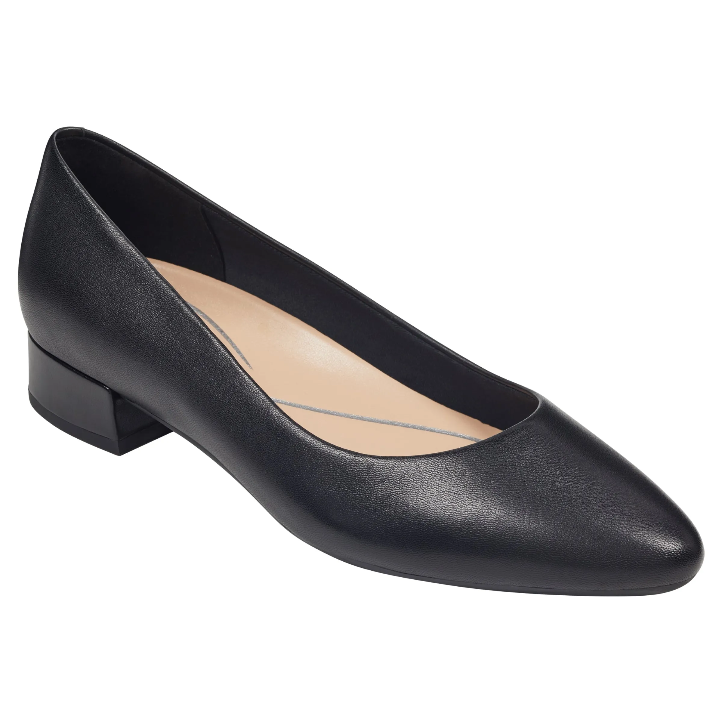 Caldise Leather Low Heel Dress Shoes